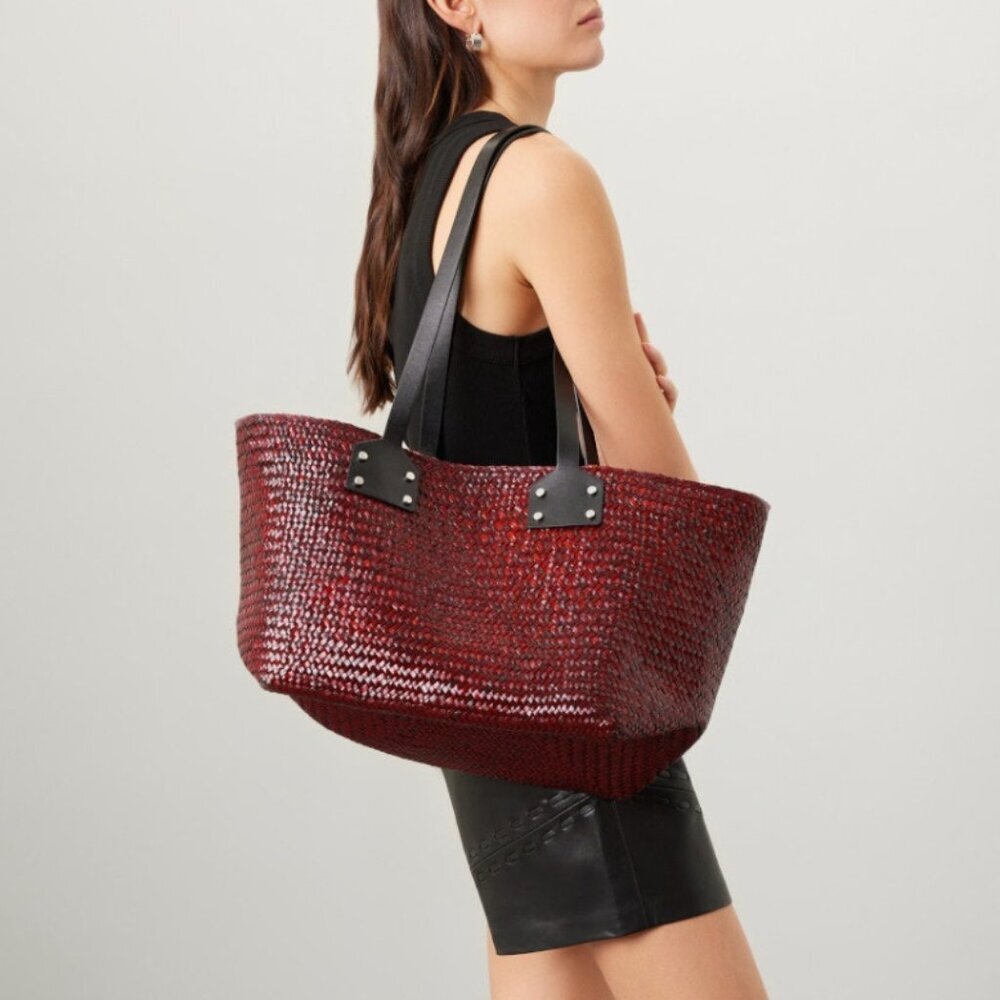 ALL SAINTS  Mosley Straw Leather Tote